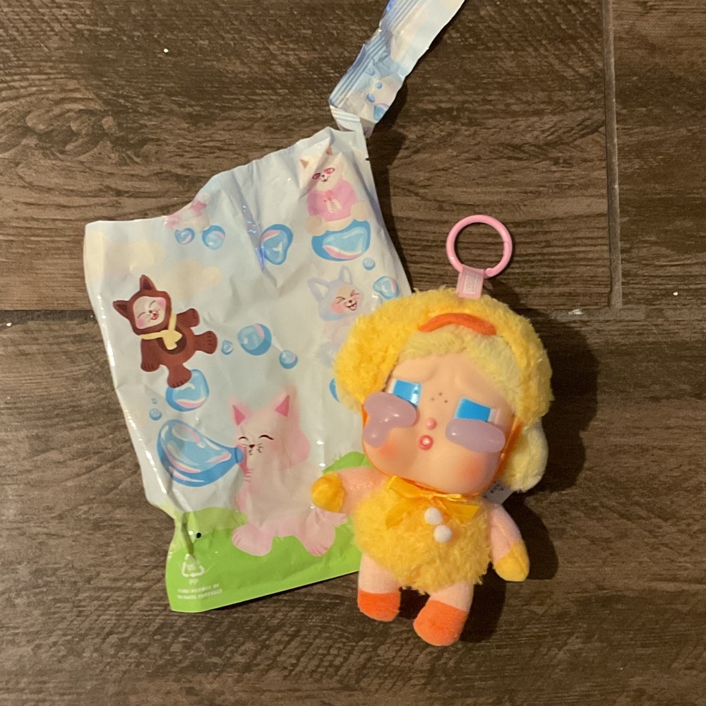 Amazon Yellow Chick Plush Clip-On with Pink Ring and Orange Feet